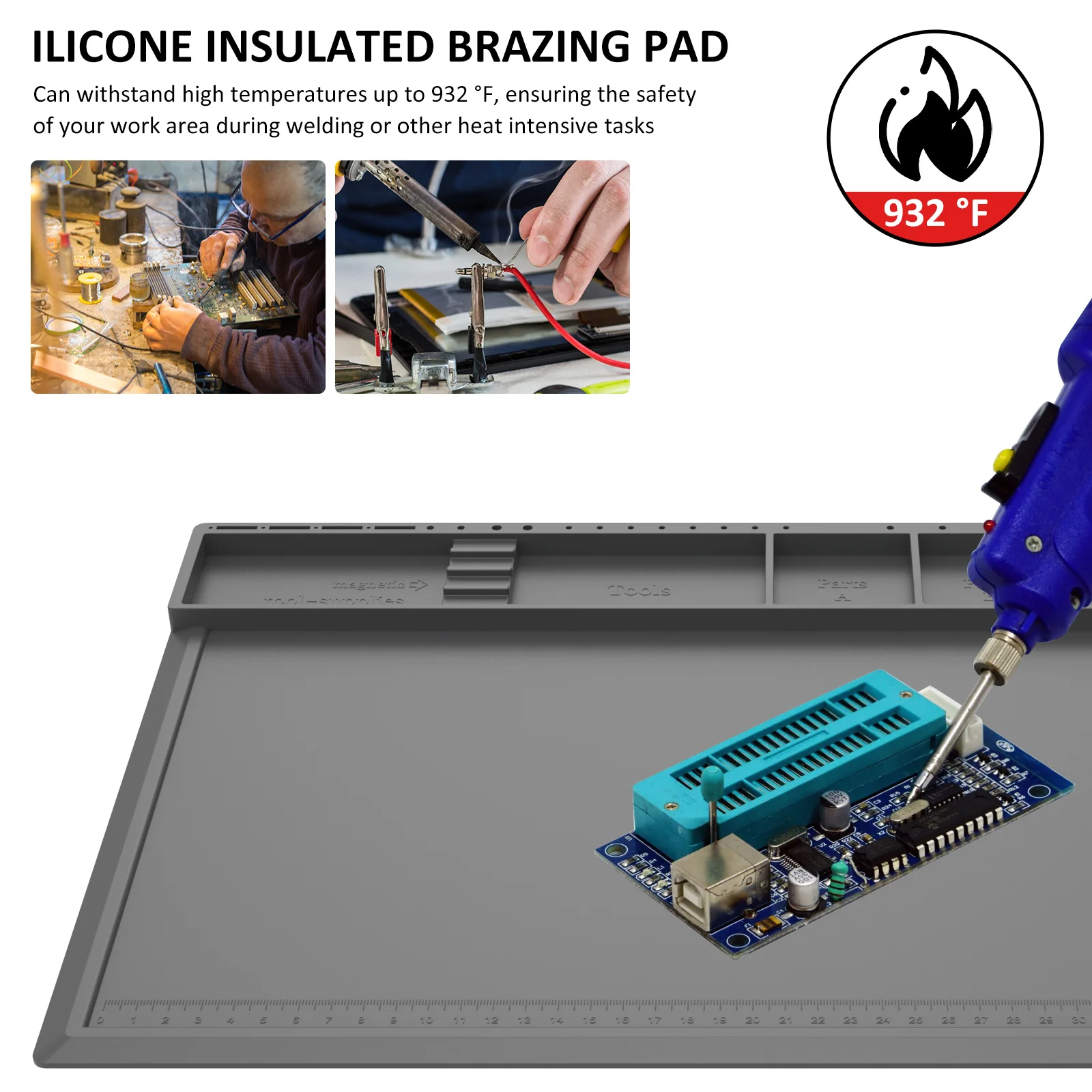 Soldering Station Mat Silicone - Electronics Repair Workstation 评论和价格